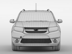 lada largus 2016 3Dモデル