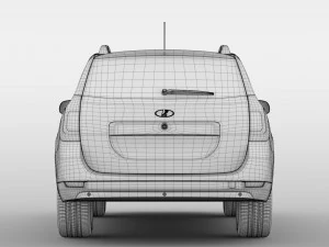 Lada Largus 2016 Modello 3D