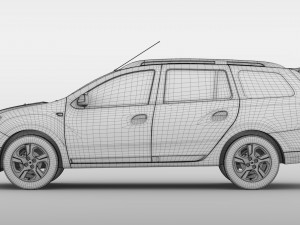 lada largus 2016 3Dモデル