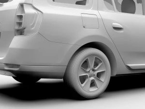 renault logan mcv 2016 3D Model