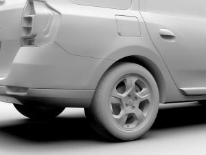 dacia logan mcv fiskal 2016 3D Model