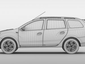 dacia logan mcv fiskal 2016 3D मॉडल