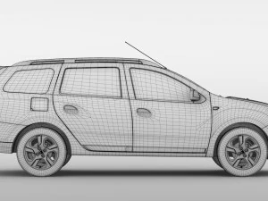 dacia logan mcv fiskal 2016 3D Model