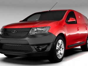 lada largus furgon 2016 3D Модель