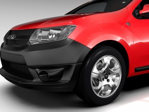 lada largus furgon 2016 3D Модель