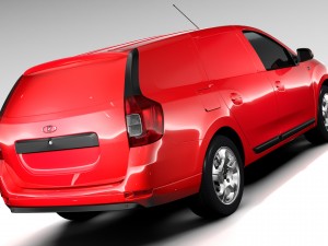 lada largus furgon 2016 3D Модель