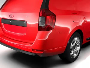 lada largus furgon 2016 3D Model