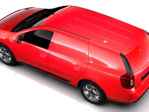 lada largus furgon 2016 3D Модель