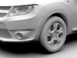 lada largus furgon 2016 3D Модель
