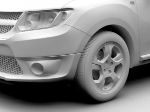 lada largus furgon 2016 3D Model