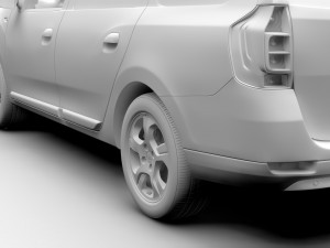 lada largus furgon 2016 3D Модель