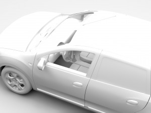 lada largus furgon 2016 3D Модель
