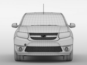 lada largus furgon 2016 3D Модель