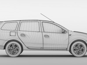 lada largus furgon 2016 3D Модель