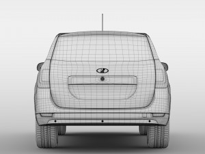 lada largus furgon 2016 3D Модель