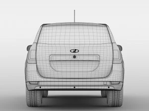 lada largus furgon 2016 3D Model