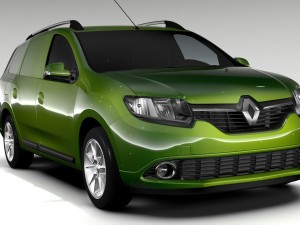 renault logan van 2016 3D Model