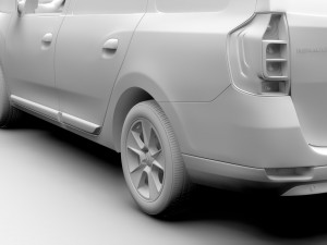 renault logan van 2016 3D Model