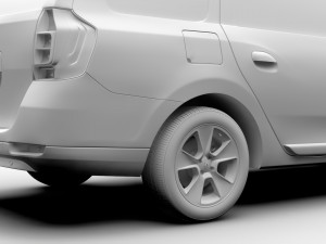 renault logan van 2016 3D Model