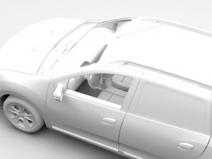 renault logan van 2016 3D Model