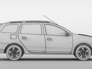 renault logan van 2016 3D Model