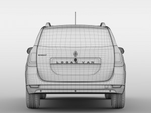 renault logan van 2016 3D Model