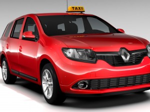 renault logan mcv taxi 2016 3Dモデル