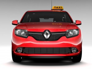 renault logan mcv taxi 2016 3D 模型