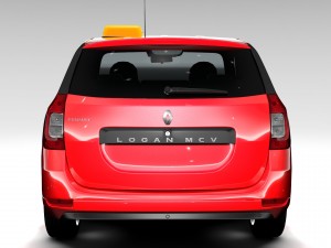 renault logan mcv taxi 2016 3D 模型