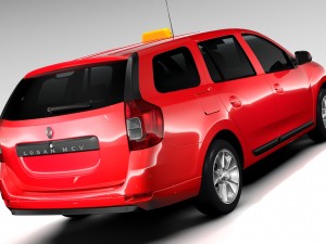 renault logan mcv taxi 2016 3D 模型