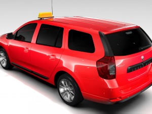 renault logan mcv taxi 2016 3D 模型
