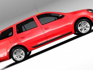 renault logan mcv taxi 2016 3D 模型