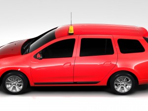 renault logan mcv taxi 2016 3D 模型
