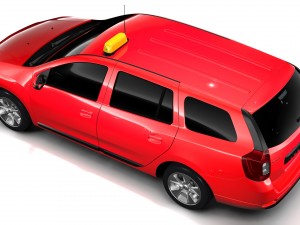 renault logan mcv taxi 2016 3D 模型