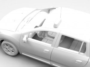 renault logan mcv taxi 2016 3D 模型
