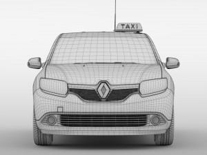 renault logan mcv taxi 2016 3D 模型