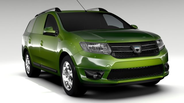 dacia logan van 2016 3D-Modell .c4d .max .obj .3ds .fbx .stl .blend 