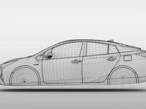 toyota prius flying 2017 3D Model