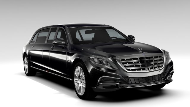 mercedes maybach pullman guard 2017 Modello 3D .c4d .max .obj .3ds .fbx .stl .blend