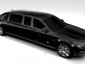 mercedes maybach pullman guard 2017 Modello 3D