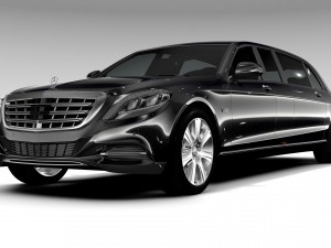 mercedes maybach pullman guard 2017 Modello 3D