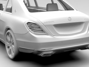 mercedes maybach pullman guard 2017 Modello 3D