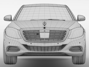 mercedes maybach pullman guard 2017 Modello 3D