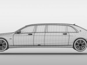 mercedes maybach pullman guard 2017 Modello 3D