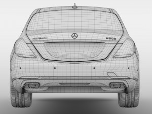 mercedes maybach pullman guard 2017 Modello 3D