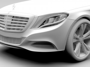 mercedes benz s 300 bluetec hybrid w222 2016 Modelo 3D