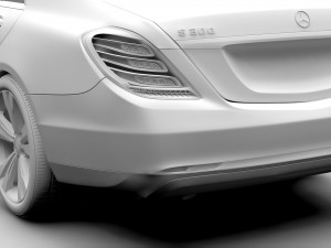 mercedes benz s 300 bluetec hybrid w222 2016 Modelo 3D