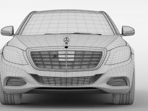 mercedes benz s 300 bluetec hybrid w222 2016 3D Model