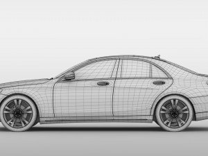 mercedes benz s 300 bluetec hybrid w222 2016 Modelo 3D