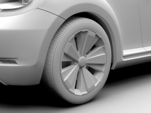 vw beetle 2017 Model 3D